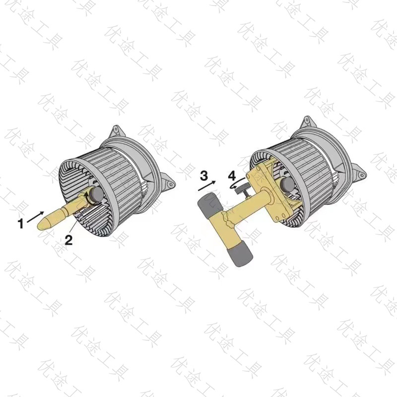 Aplicable a Land Rover aire acondicionado ventilador desmontaje herramienta Volvo aire acondicionado calentador reparación