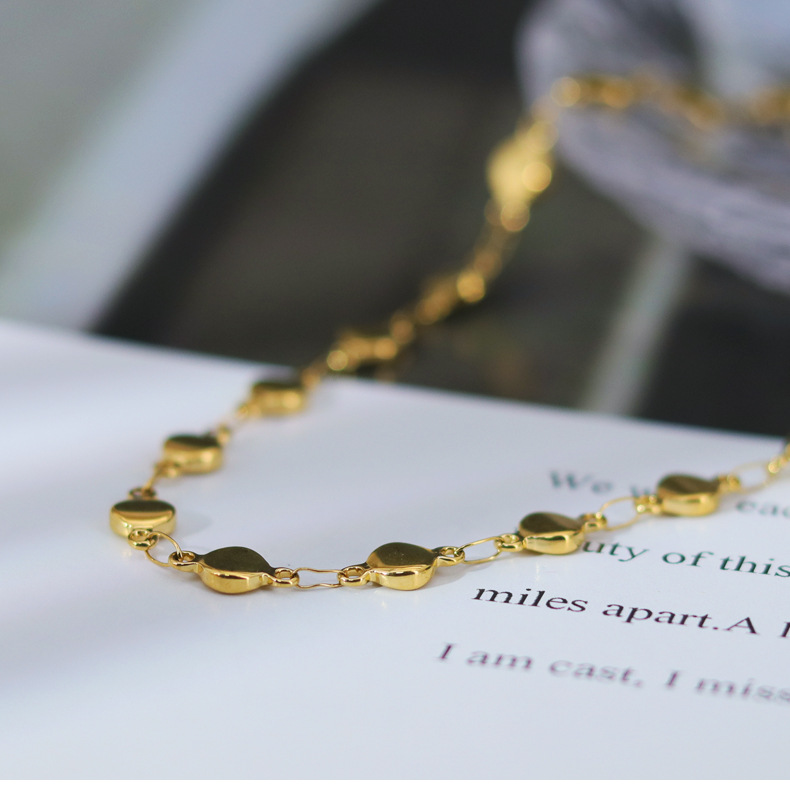 Simple Style Geometric Titanium Steel Gold Plated Necklace