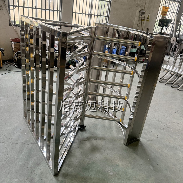 不锈钢单向梳状栏杆闸机 车站候车厅无法反转的车站出口旋转门挡