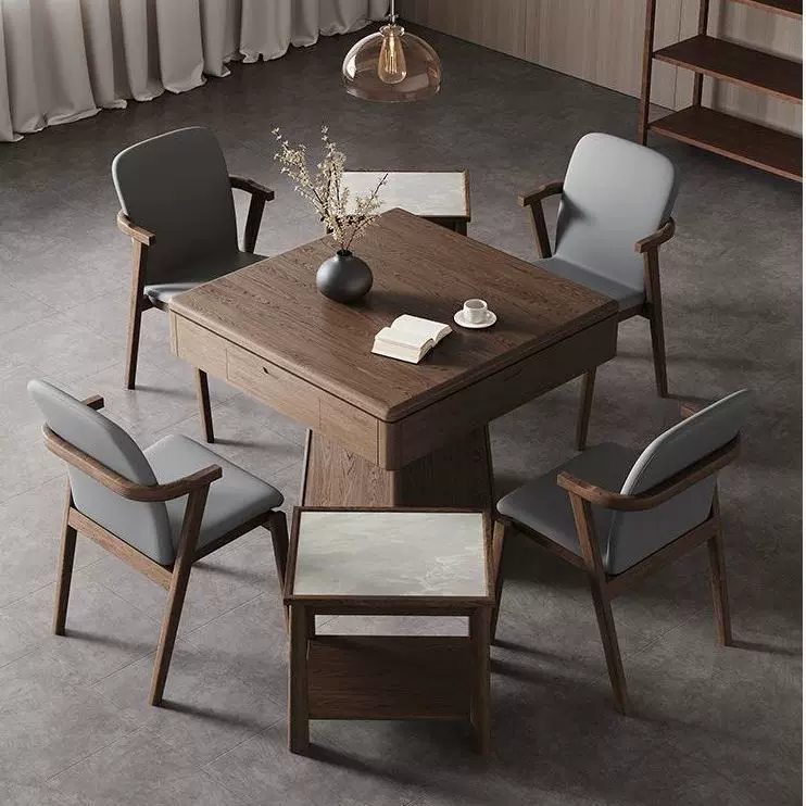 新中式全自动麻将机静音实木多功能家用新款麻将桌餐桌两用一体机