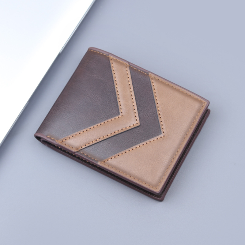 Cartera corta para hombres, cartera de tarjetas para hombres, cartera de estilo masculino, cartera con cremallera de gran capacidad para hombres con licencia de conducir