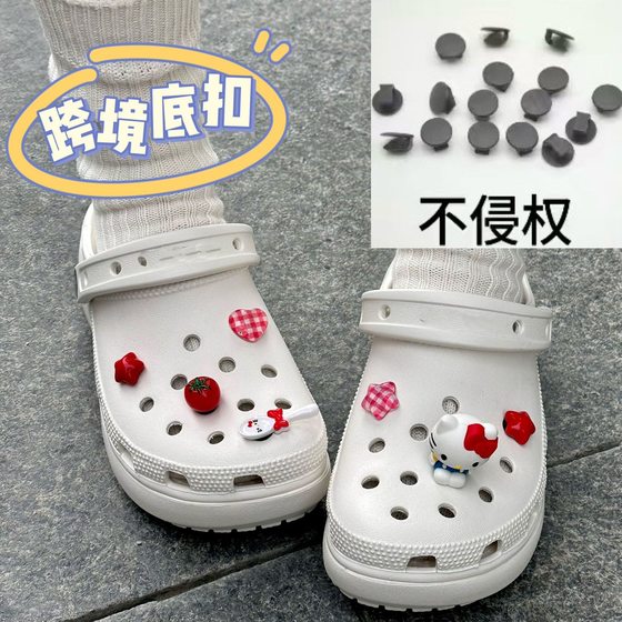 Cross-border Hole Shoes Accessories diy Tomato Kitty Shoe Flower Red Cute Kate Cat Original Niche Sweet Cool Shoe Flower
