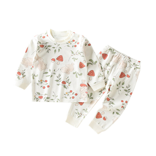 Baby innerwear set for spring and autumn, Youkusi children's clothing, winter base layer, ultra-soft baby t-shirt and pants set