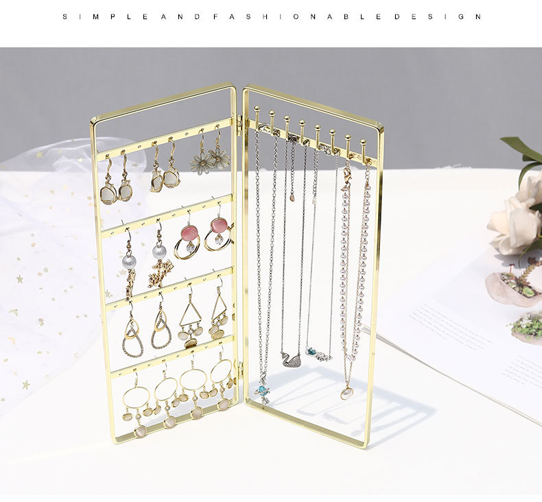 Simple Style Style Simple Style Solid Color Metal Jewelry Display Jewelry Rack