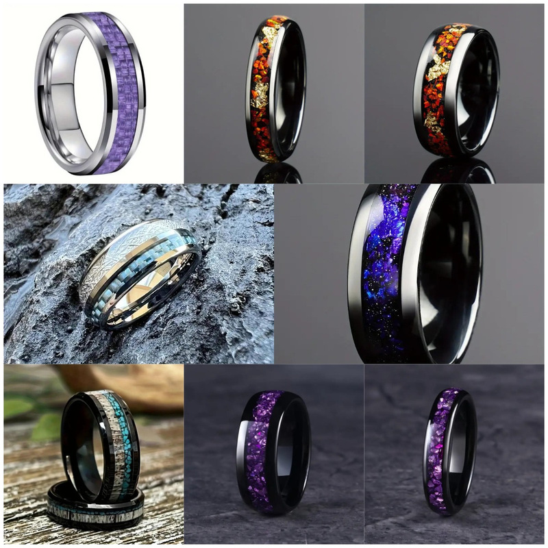 Cross-border Hot Selling Combination Version Couple Ring suit Star Snowflake Turquoise Autumn Maple Leaf Gold Leaf Ring