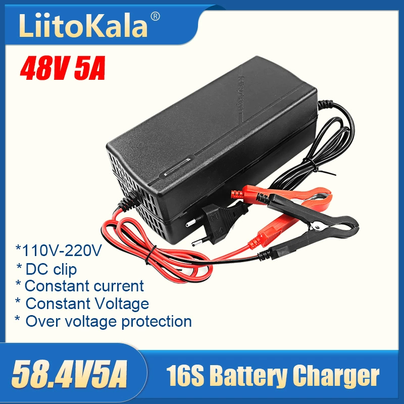Зарядное устройство для аккумуляторной батареи с клеммами LIITOKALA 14.6V 29.2V 43.8V 58.4V железофосфатной (LFP)