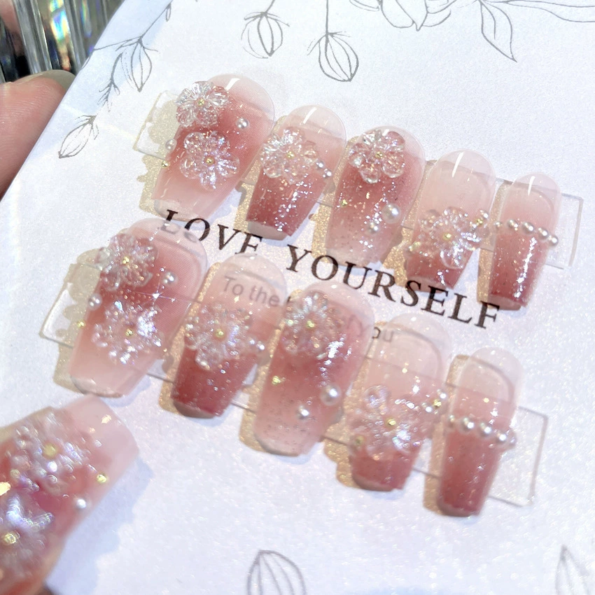 Новый стиль свежий дизайн ногтей одежда Броня ins Advanced чистый ветер блеск ногтей патч цветок Жемчуг дизайн ногтей A32