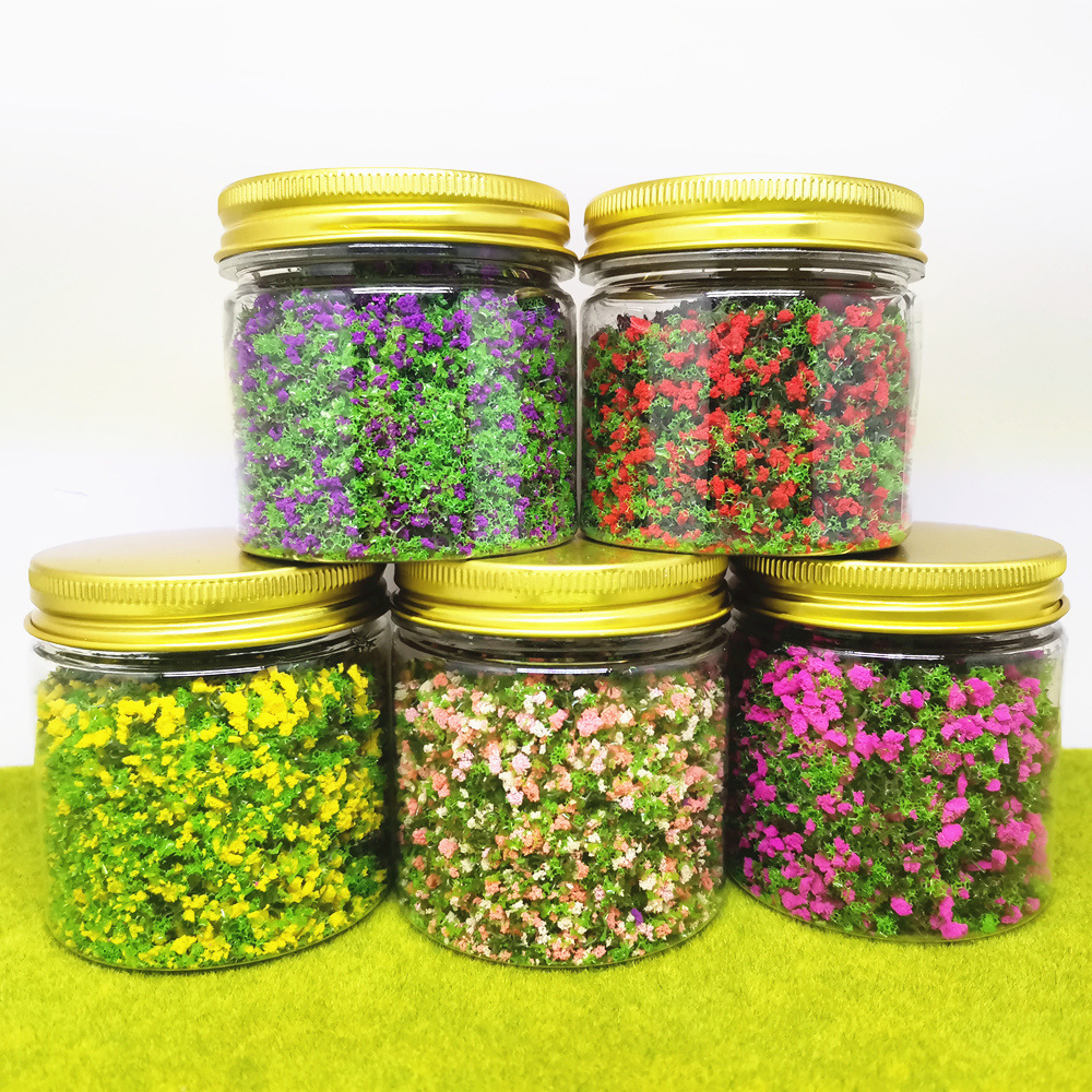 Micro-View arbusto hierba árbol polvo partículas gruesas flores y hojas militar arena bandeja escena modelo material de bricolaje