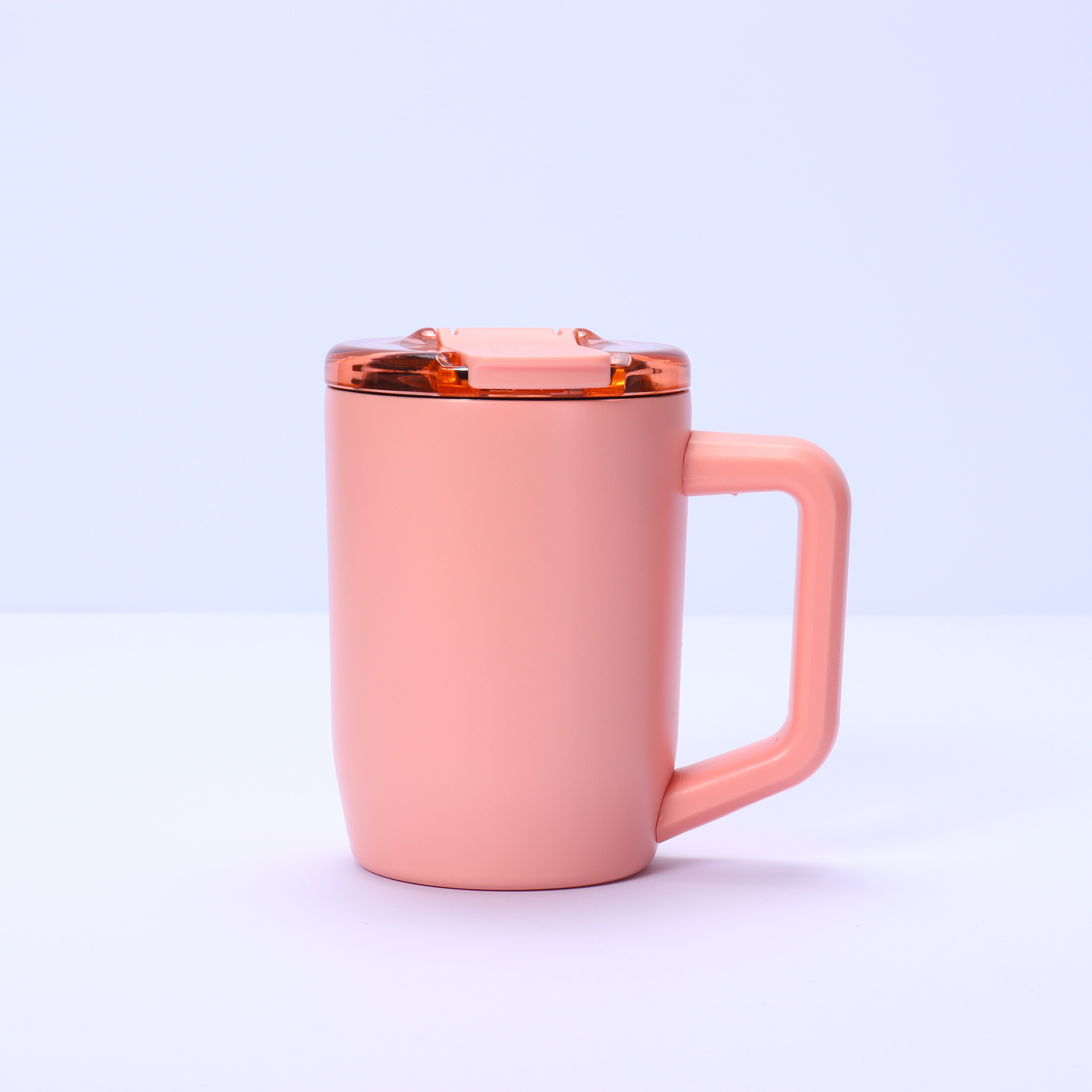 Nuevo 15oz taza de mango 304 taza de acero inoxidable con tapa taza de agua de oficina taza de leche taza de mano taza de mango