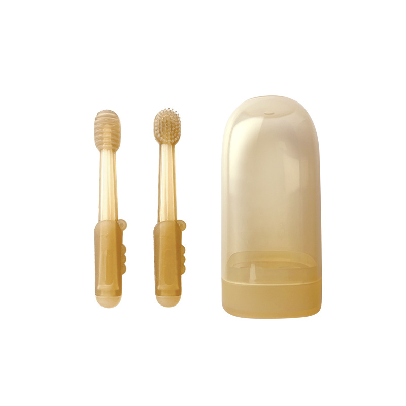 Baby Toothbrush Set Baby Silicone Soft Toothbrush Children's Oral Cleaning Milk Toothbrush Tongue Brush Factory Wholesale