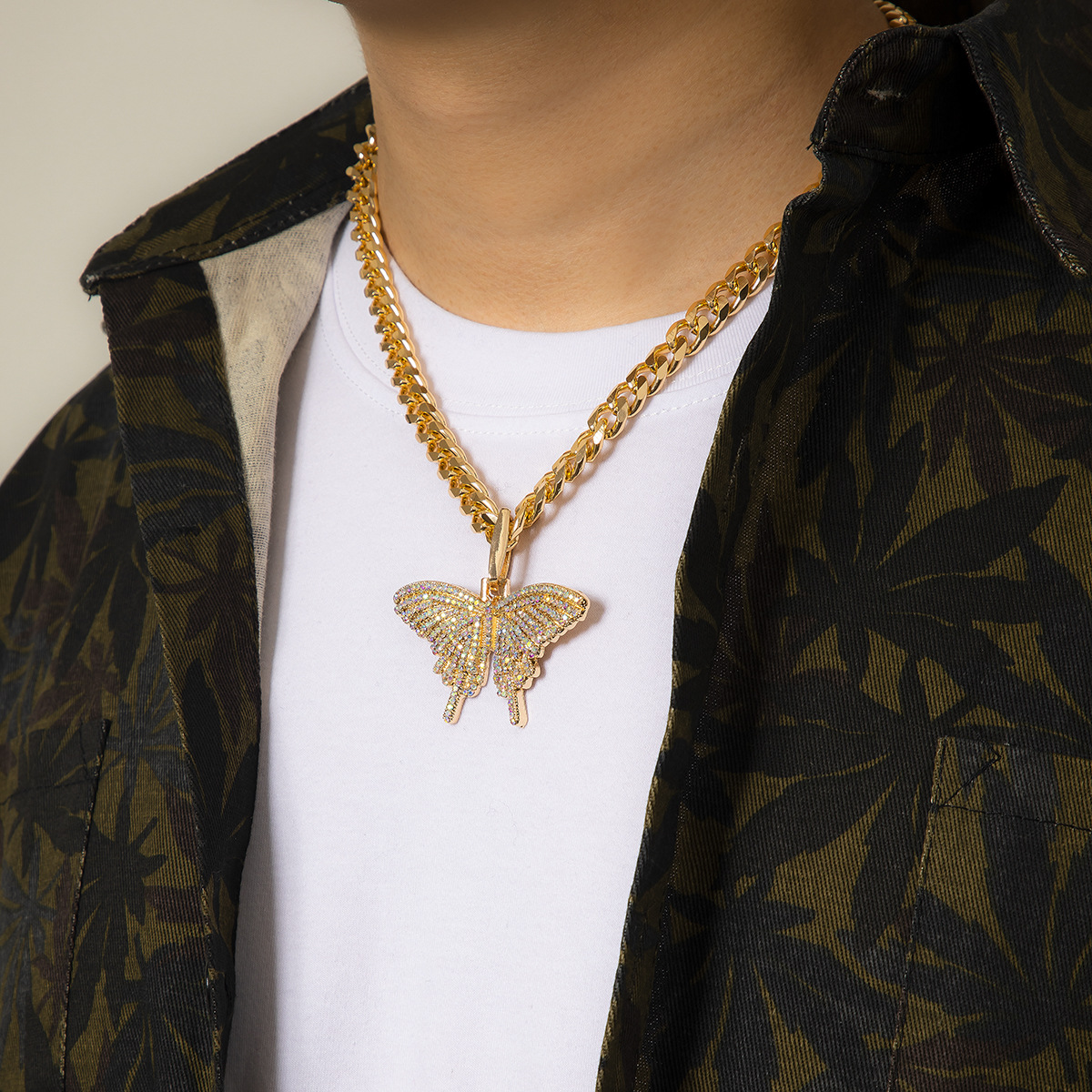 Hip Hop Papillon Alliage Placage Strass Hommes Pendentif display picture 5