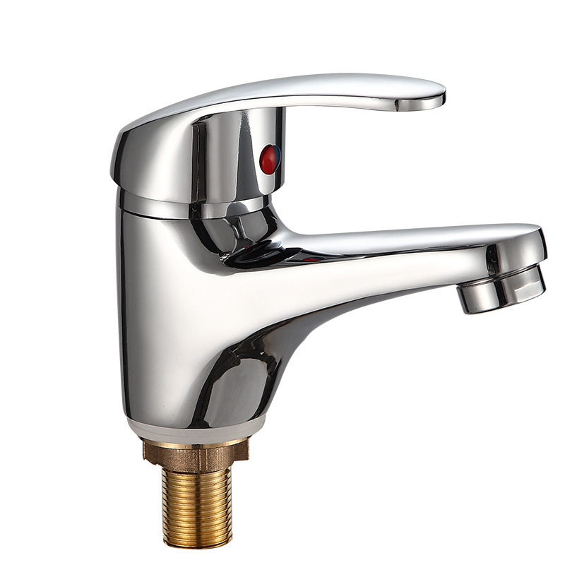 Grifo de latón para lavabo, venta al por mayor, para lavabos de baño, uso doméstico, proyectos escolares, grifo de agua fría y caliente de perfil bajo.