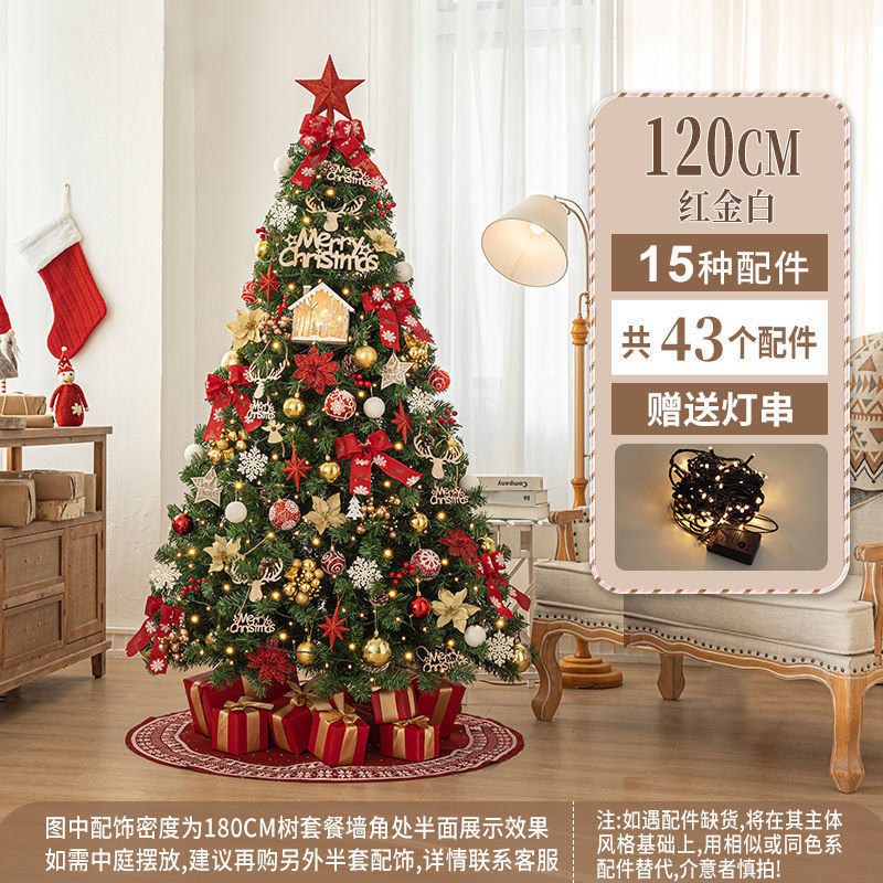圣诞树家用2025新款大型DIY装饰品材料包圣诞节装饰网红款ins风|undefined