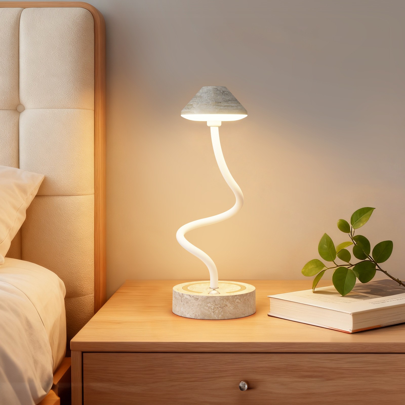 Cross-Border New Product Creative Simple Led Bedside Lamp Bedroom Restaurant Rechargeable Night Light DIY Human Body Sensor Table Lamp