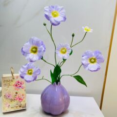 造花リビングルームテーブル装飾クリエイティブオニオンセラミック花瓶家の装飾造花結婚式蝶牡丹