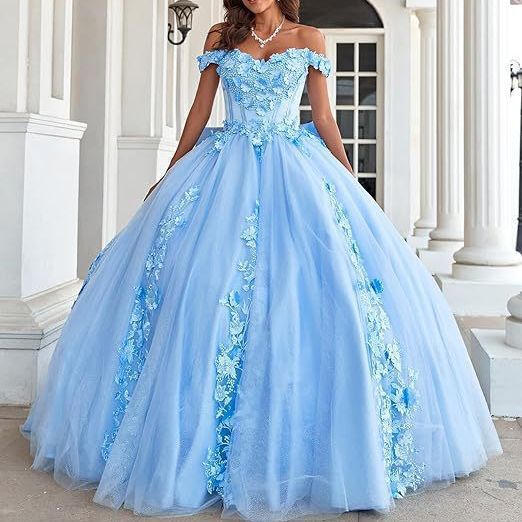 Adult Formal Dress Ball Gown Tulle Puffy Skirt Off-Shoulder Lace Dress 2026 New Sweet Princess Dress Adult Formal Dress Ball Gown Tulle Puffy Skirt Off-Shoulder Lace Dress 2026 New Sweet Princess Dress