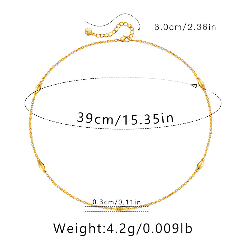 Casual Simple Style Solid Color Copper 18k Gold Plated Necklace In Bulk display picture 1