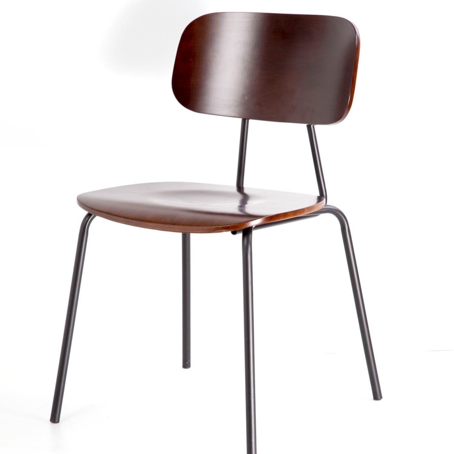 블랙 다리 + 다크 월넛 등받이 패널