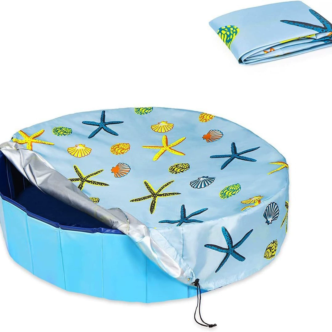 Популярное складное круглое покрытие для бассейна для собак в форме морской звезды, водонепроницаемое, защита от солнца, для использования на открытом воздухе