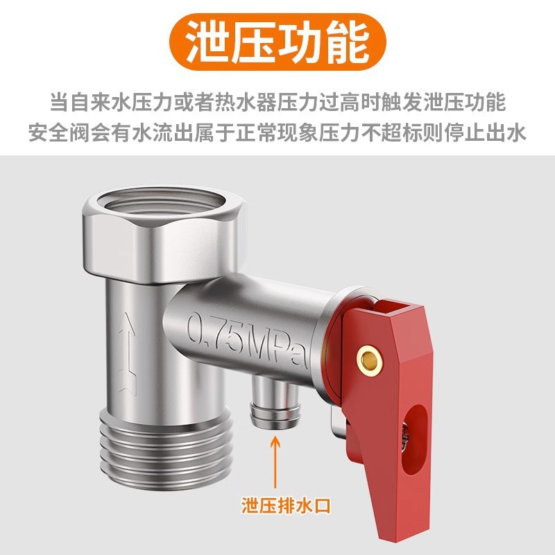 Electric water heater safety valve pressure relief valve pressure…