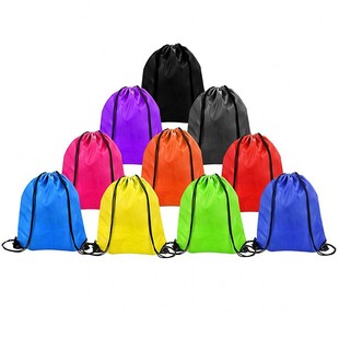 Bundle Pocket Shoulder Drawstring Backpack Portable Storage Shoe Bag Polyester Portable Drawstring Bag Colorful Bundle Pocket