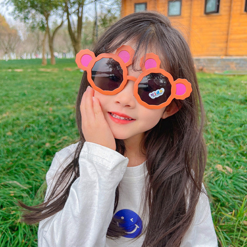 Bear Children's Sunglasses Big Ears Baby Sunglasses Fashion Street Style Cute Panda Kids Glasses