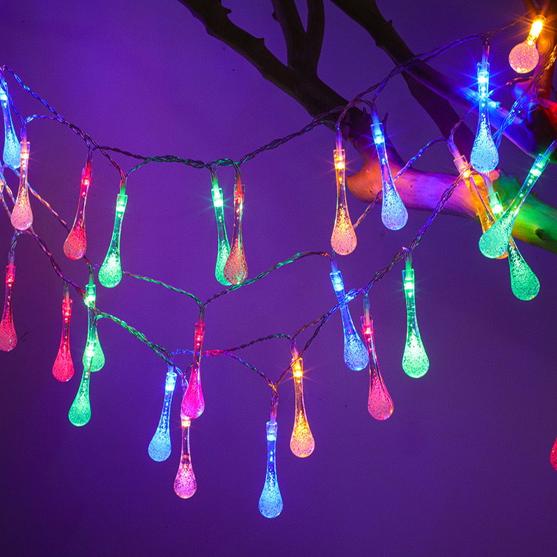 Mayorista LED lámpara solar string gota de agua burbuja lámpara de bola al aire libre impermeable fiesta decoración lámpara de color lámpara de atmósfera de patio