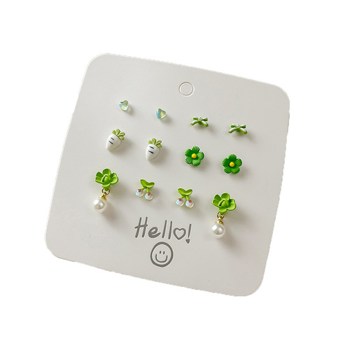 S925 sterling silver earring set for women  new style earrings daily versatile student small earrings