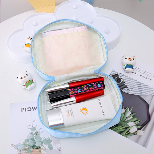 Cartoon Jenga series sanitary napkin storage bag cute girl portable cosmetics small items storage bag