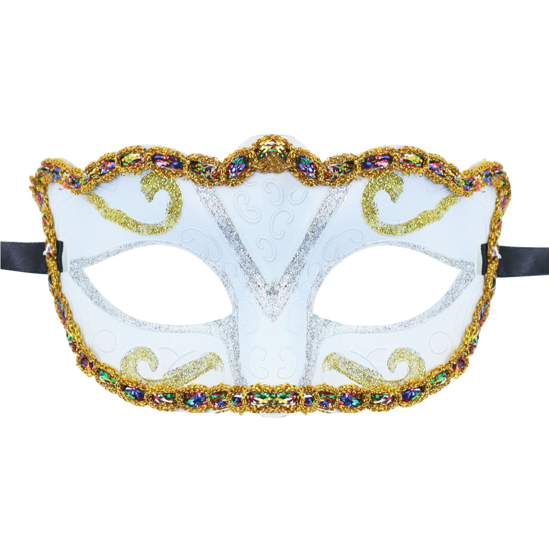 Amazon máscaras de fiesta de carnaval de venta caliente máscaras de baile unisex pintadas alrededor del borde de San Valentín