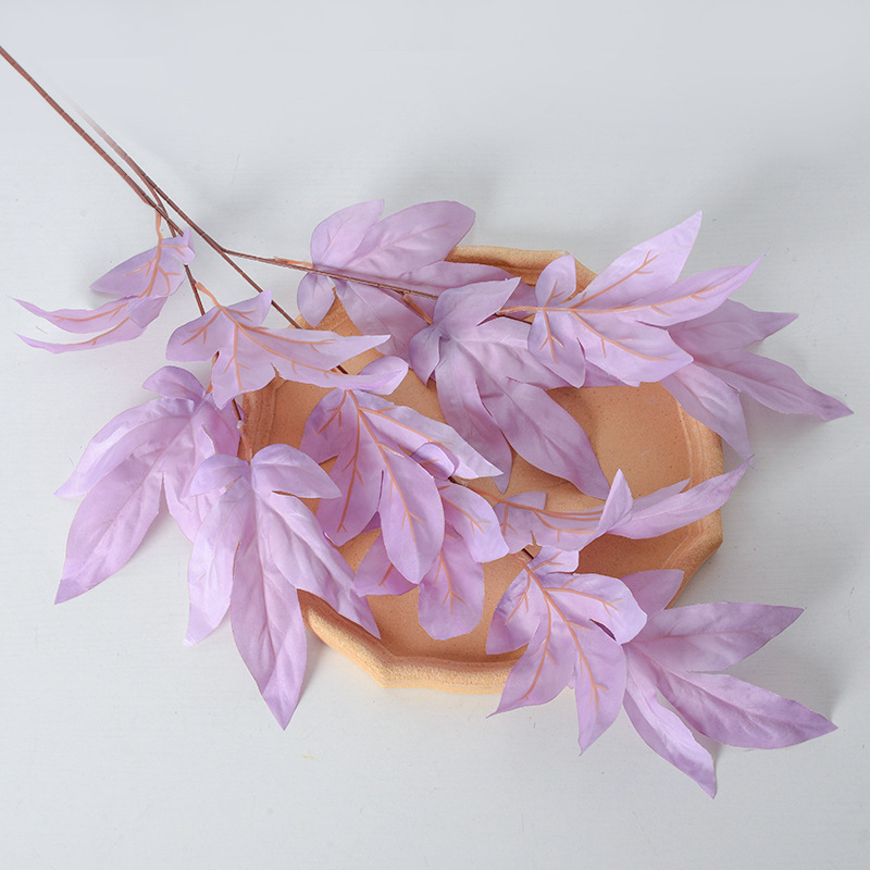 Flores de boda moradas, flores artificiales, decoración de salón de bodas, flores falsas, arreglo de escena estilo Monet, arreglo de suelo, ramo de seda