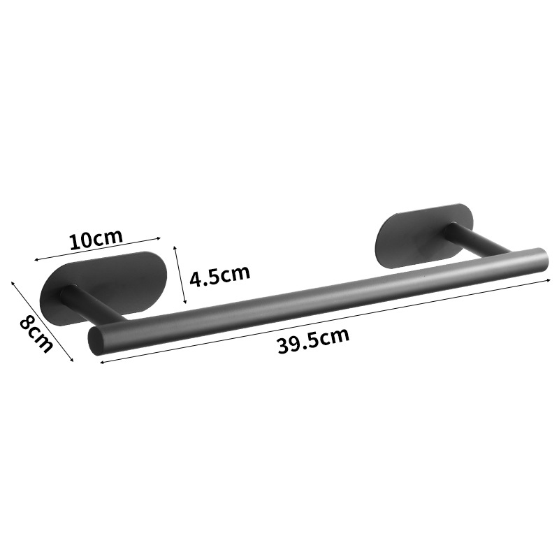 Colgante de acero inoxidable conjunto de baño hogar vida sin rastro pared tipo toalla de almacenamiento de toallas de gancho