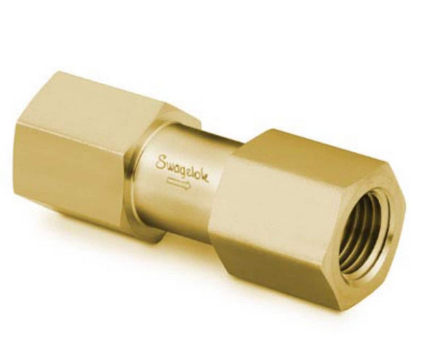 世伟洛克B-4C4-1黄铜提升阀芯单向阀内螺纹1/4 in.1psig0.07bar