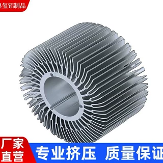 开模定制加工高密齿太阳花散热器 LED散热片6063大功率型材
