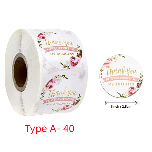 Cross-border roll stuck thank you flower sticker self-adhesive sticker label wedding party decoration