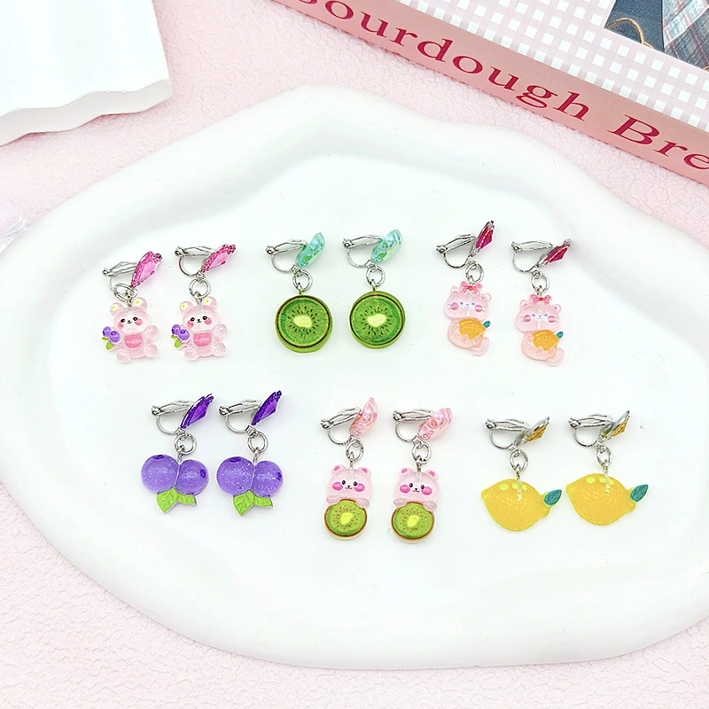 Кукольные серьги для принцессы, заушные клипсы, без pierced ears