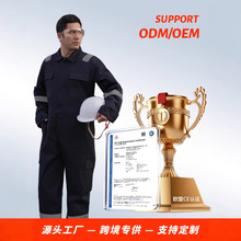 跨境外贸出口纯棉欧码连体服男女耐磨耐脏电焊机械港口海员工作服