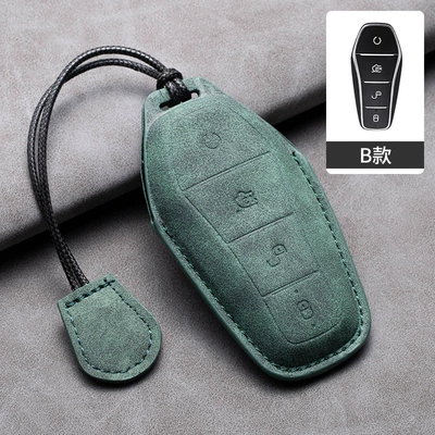 Seal 06 Five-Key Gt Sea, Car key bag - byd-model-b-green-cover-hand-strap