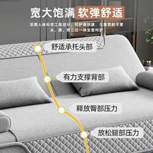 a~北欧布艺客厅沙发简约小户型懒人单双人三人折叠沙发床两用可拆