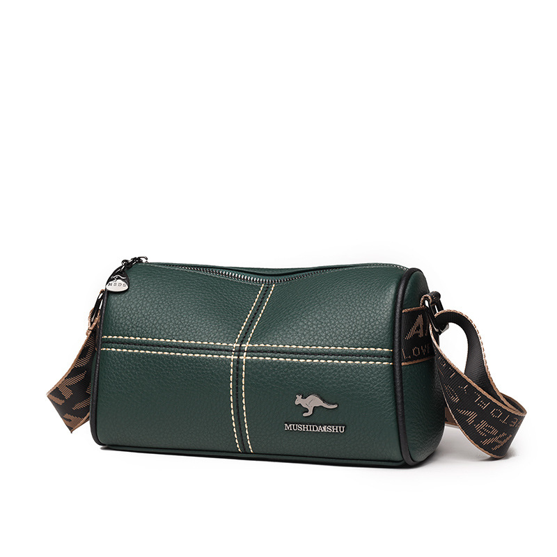 Transfronteriza PU de cuero suave con textura bolso de hombro costura de moda bolso de la madre de color sólido bolso de las mujeres de moda retro bolsa de mensajero ocasional