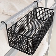 ベッドサイドハンギングバスケット、ベッドサイド収納ラック、壁掛けハンギングベッドフック、寮用品、上段収納ラック