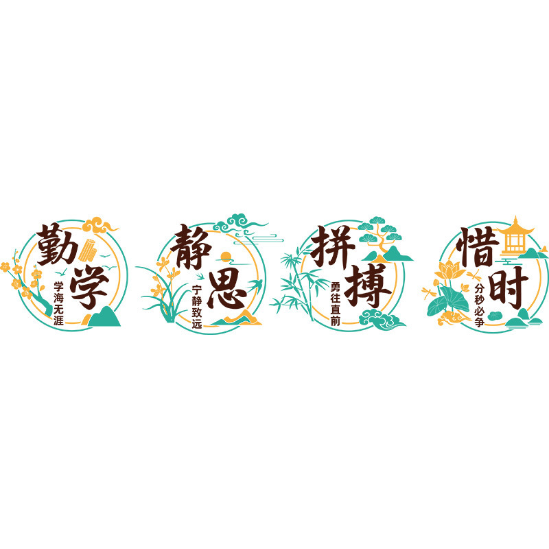 励志文化墙贴画布置教室班级贴纸学生学习标语墙上墙纸装饰中高考|undefined