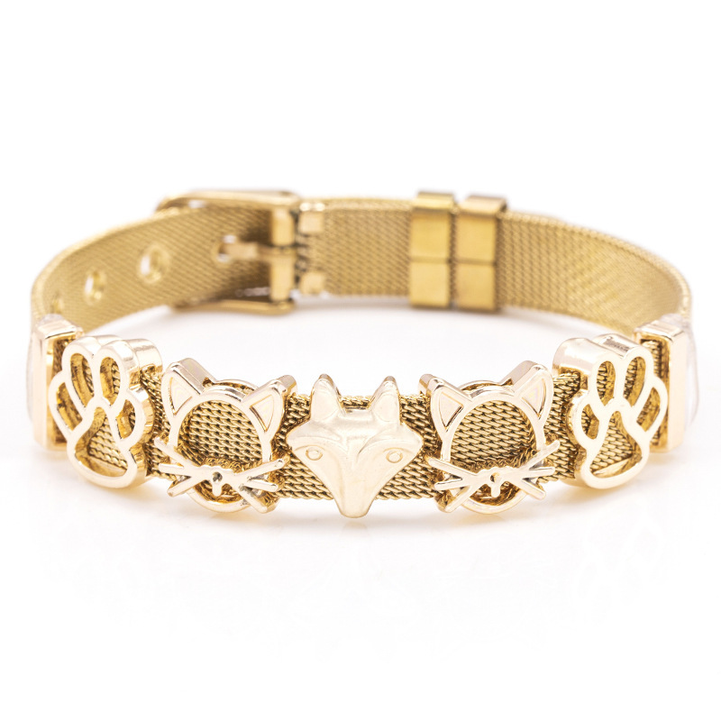 Unisex Gender Cute Animal Stainless Steel Plating Watch Strap