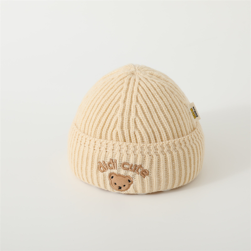 Otoño y invierno gorra de piel de melón extranjera gorra de lana para bebés de un mes pequeño gorra de tejido para bebés