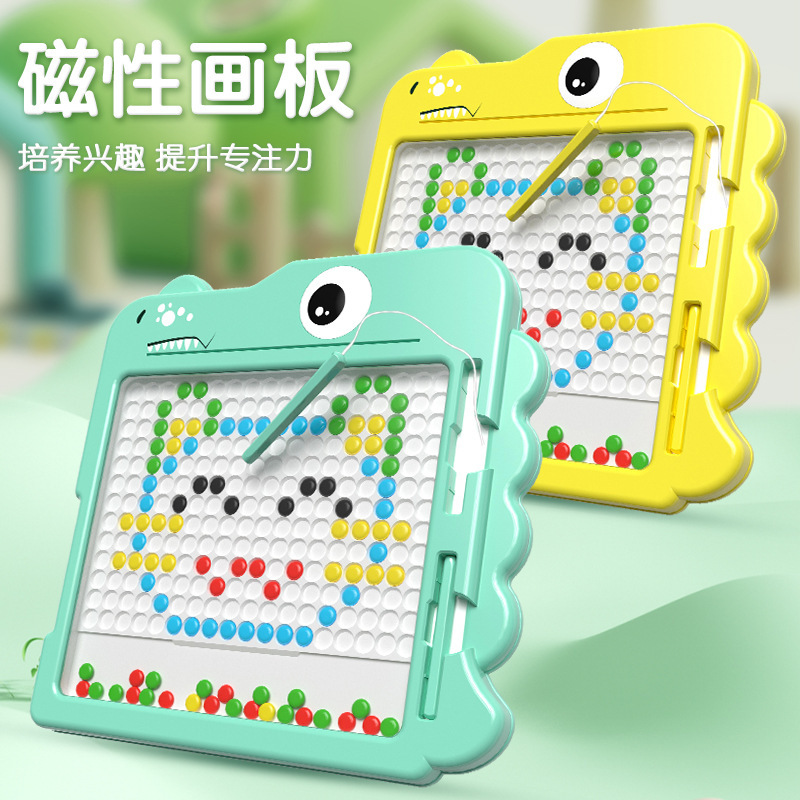 Transfronterizo caliente venta dinosaurio pluma magnética tablero de dibujo ejercicio concentración de los niños juguetes educativos pensamiento Iluminación