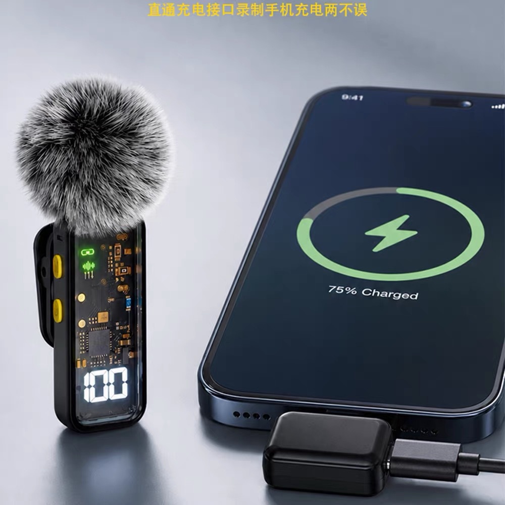 Modo privado transfronterizo L7 micrófono inalámbrico teléfono móvil transmisión en vivo al aire libre reverberación de video reducción de ruido monitoreo Bluetooth collar clip micrófono