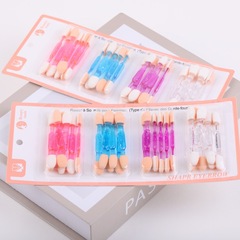 使い捨てアイシャドウスティック24本入り吸着カード包装両端ラテックスコットンスポンジネイルアートブレンディングメイクアップツール海外で人気
