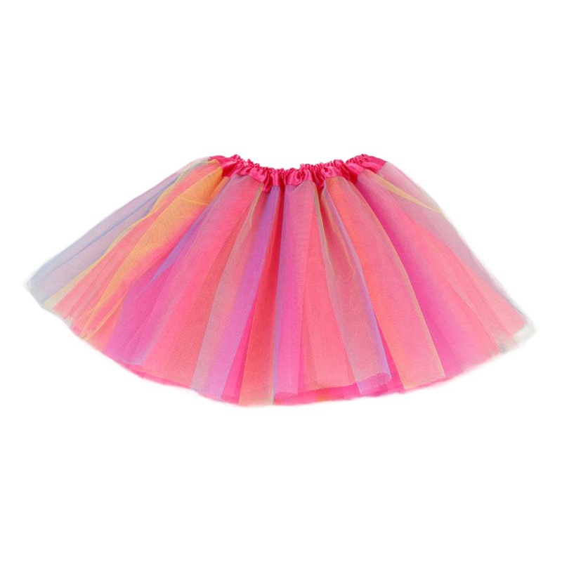 Tutu Skirt, Gauze Skirt, Half-Length Skirt, European and American Style Mesh Children's Skirt, Ballet Puffy Rainbow Large Skirt, Pleated Skirt for Girls