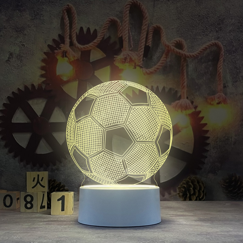 Nueva y única lámpara de noche 3D de acrílico, lámpara de escritorio USB, lámpara de noche para dormitorio, lámpara LED creativa, regalo de regreso a clases, Día del Trabajo