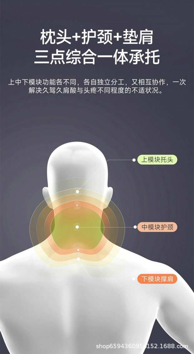 High-End Car Headrest, Neck Pillow, Seat Cushion, Leather Driving Set, Car Lumbar Support Cushion